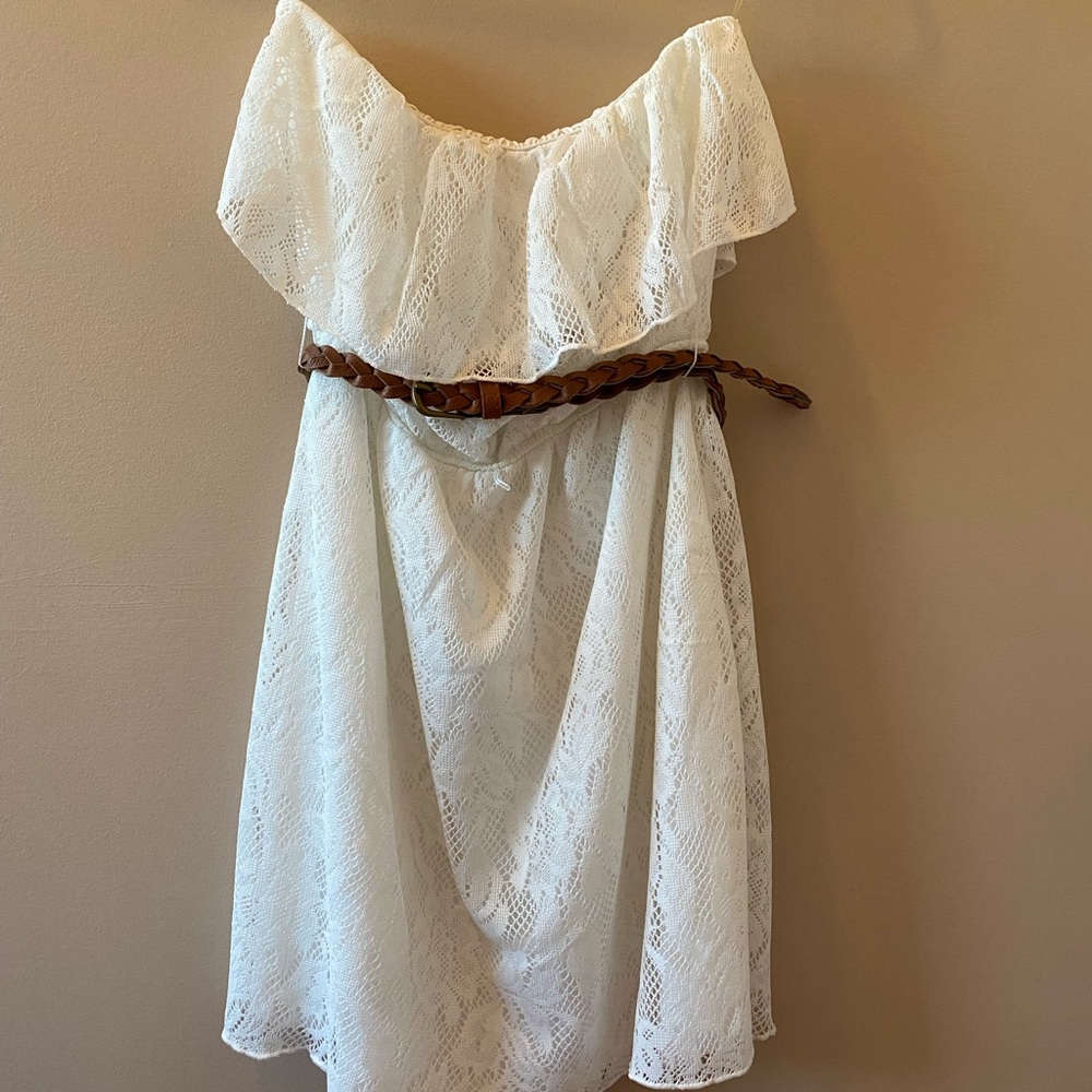 Charlotte Russe strapless dress with belt